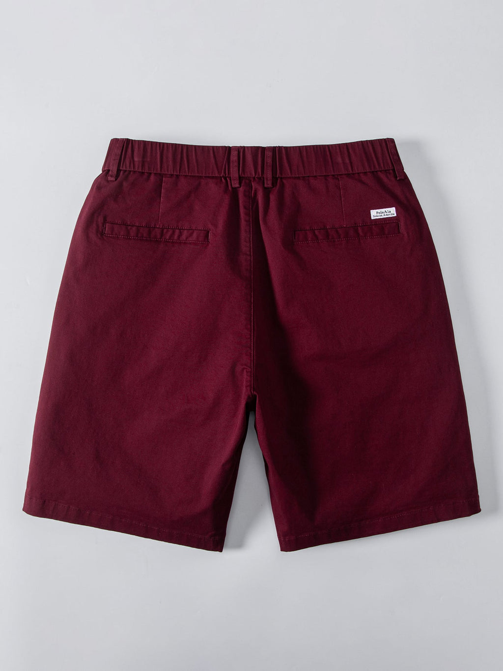 Pantalón corto Verona burdeos con bolsillos y etiqueta lateral