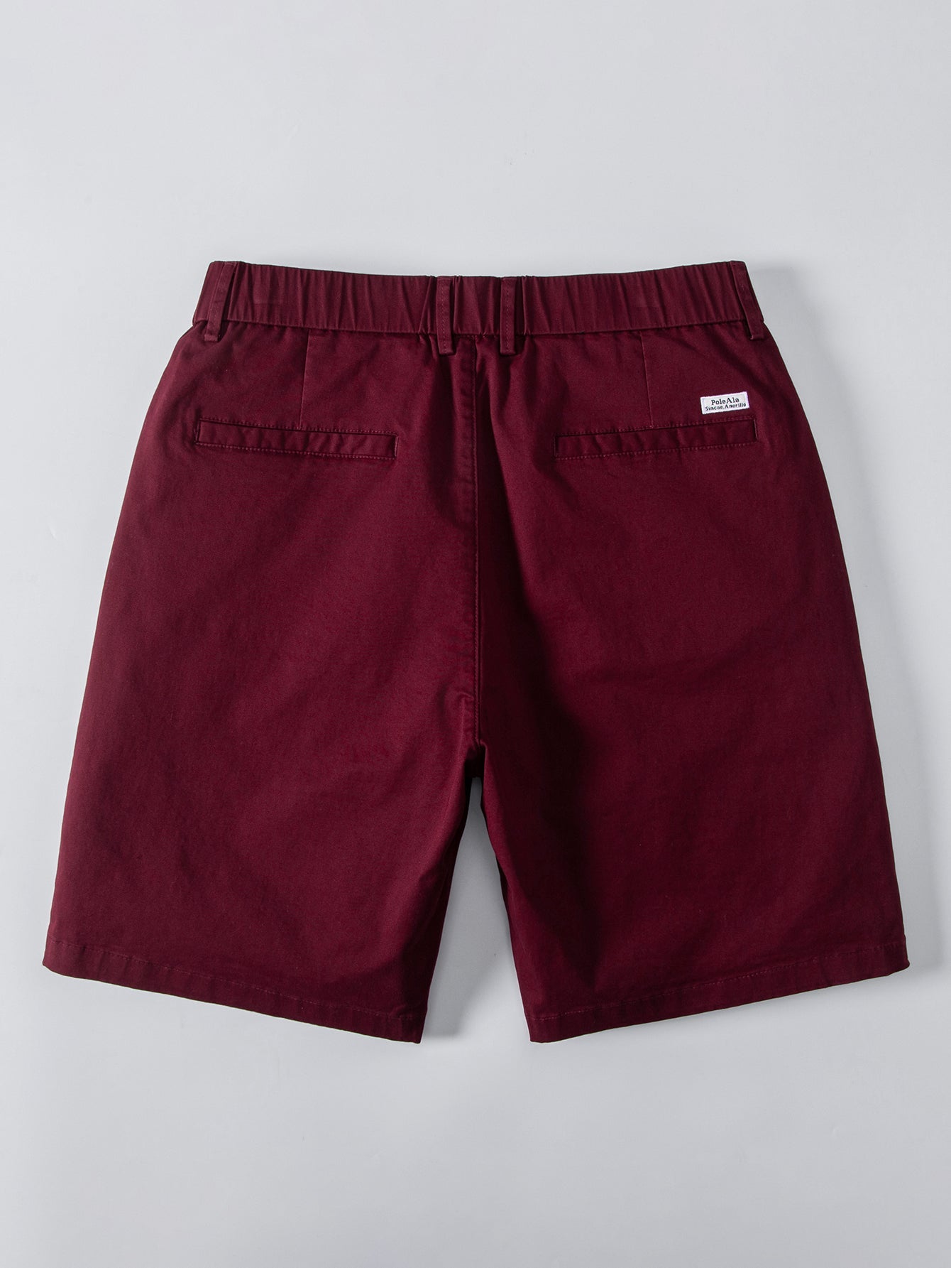 Pantalón corto Verona burdeos con bolsillos y etiqueta lateral