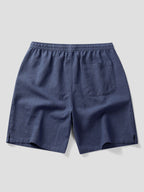 Pantalón corto azul marino con cintura elástica y bolsillo trasero