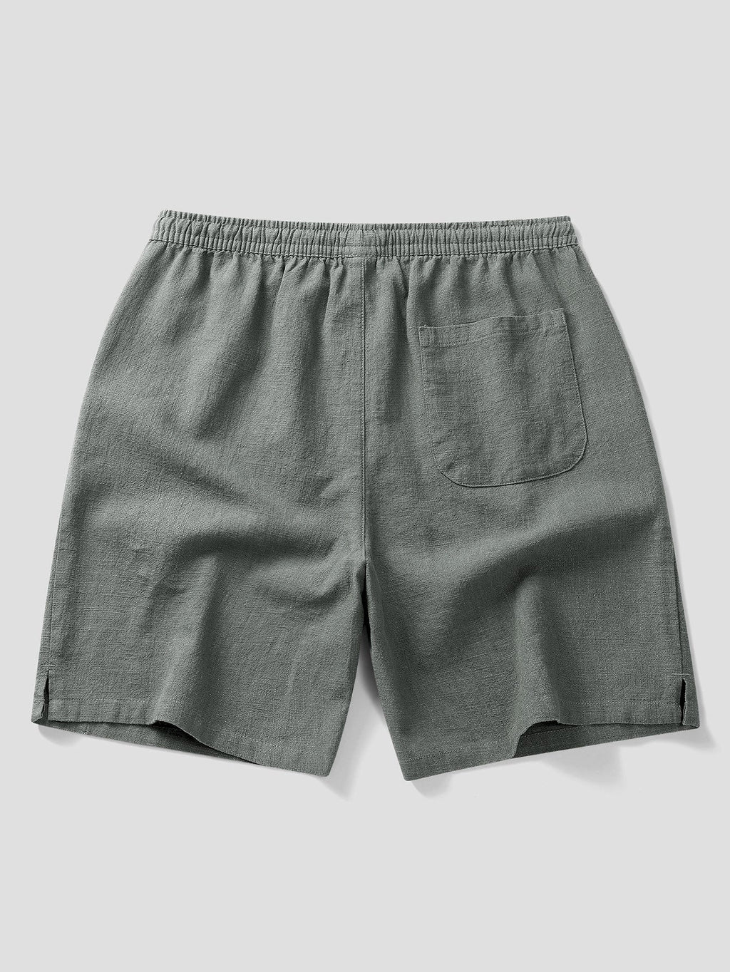 Pantalón corto verde oscuro con cintura elástica y bolsillo trasero