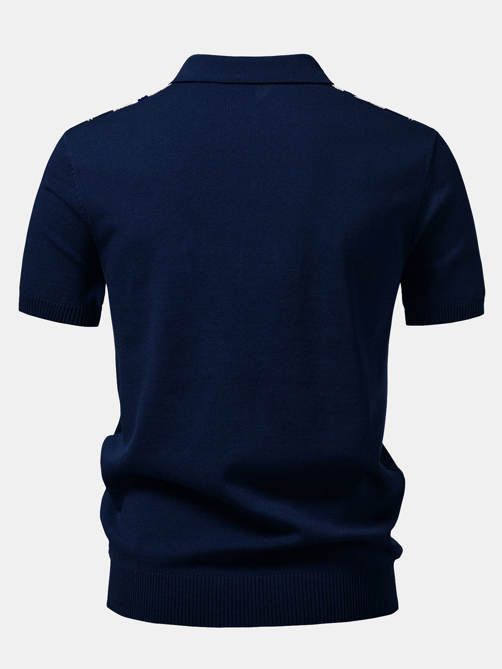 Polo Santorini azul marino visto por detrás