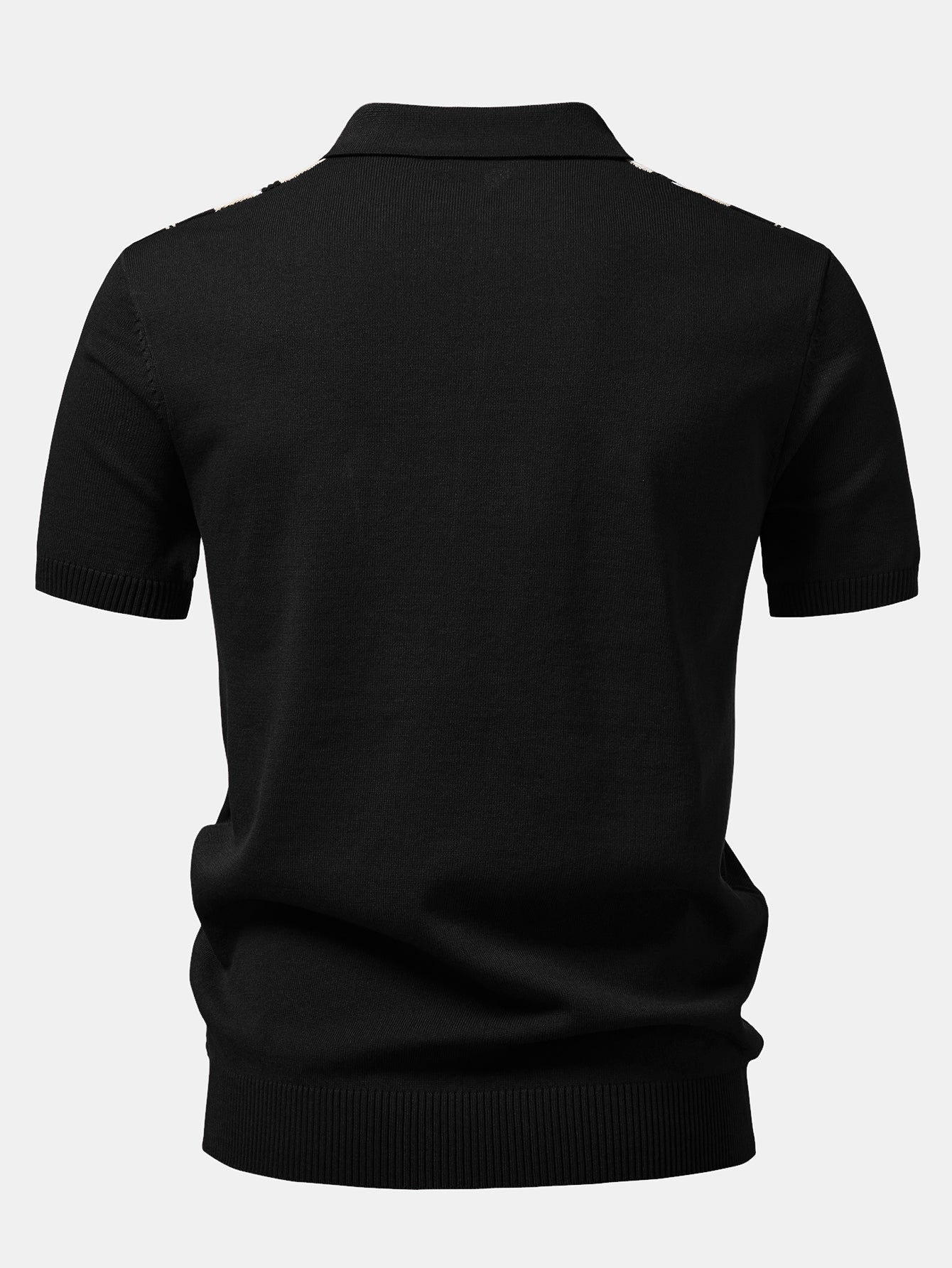 Polo Santorini negro visto por detrás