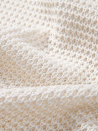 Tejido de punto crema con textura uniforme