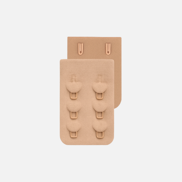 Extensor de sujetador Comfort beige, con 3 pares de ganchos y ojales