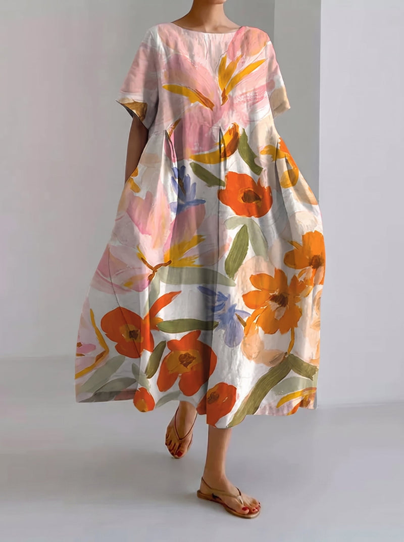 Vestido Fluido Floreal Rosanna