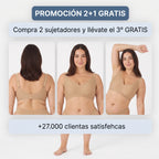 Sujetador sin aros beige con tirantes ajustables y escote en U, vista frontal.