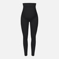 Leggings de embarazo negros con panel elástico para el vientre