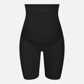 Shorts de maternidad negros de cintura alta con soporte para el vientre