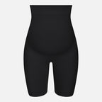 Shorts de maternidad negros de cintura alta con soporte para el vientre