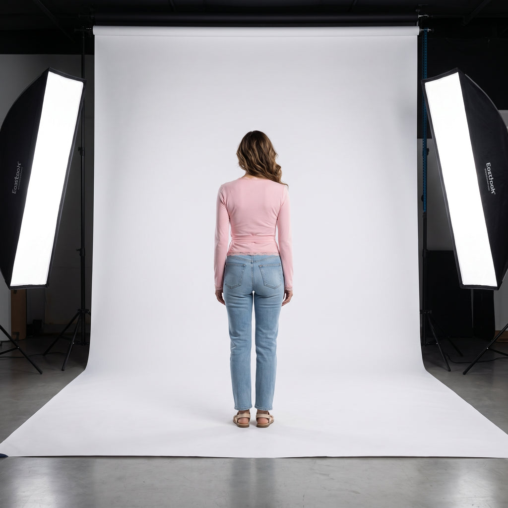 Blusa Aria de encaje rosa claro de manga larga con escote cruzado y lazo