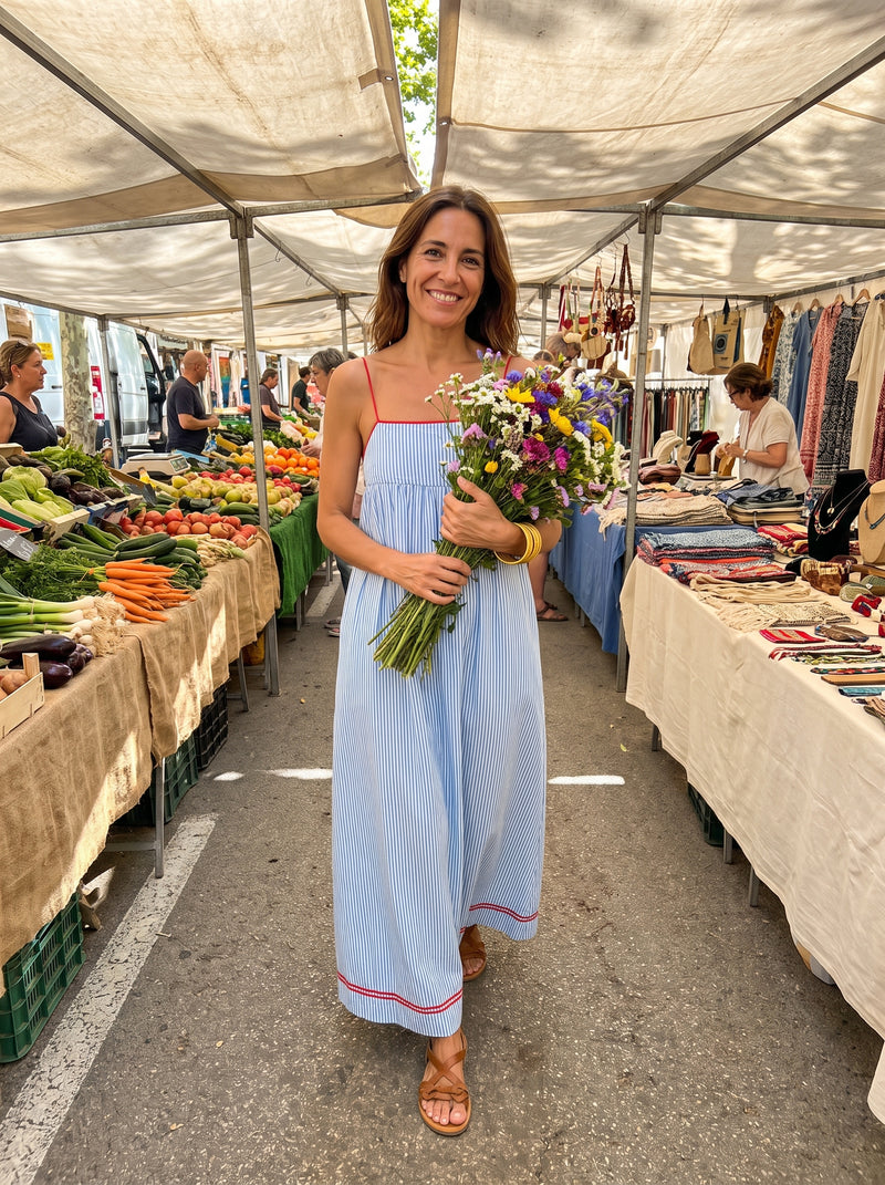 "@Cristina, usando el Vestido Aurora"