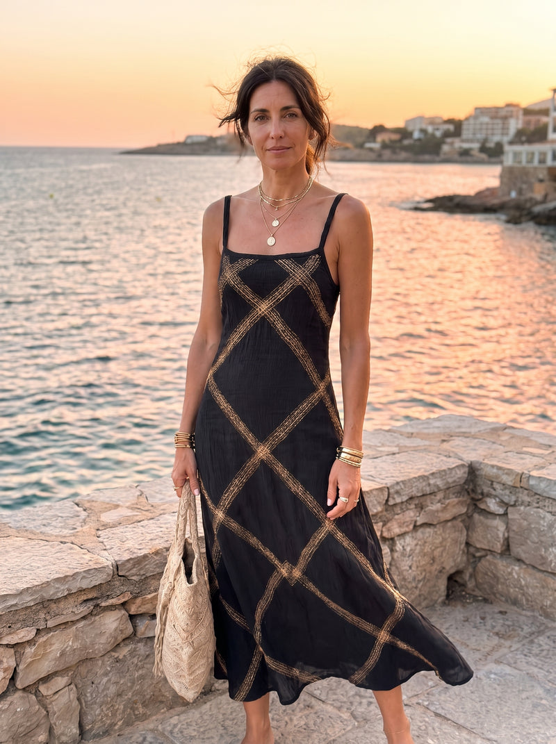 "@Susana, usando el vestido Vittoria"