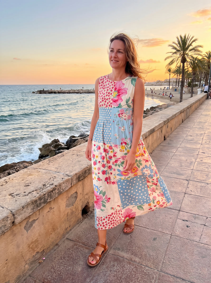 "@Maya, usando el vestido Amelia"