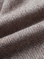 Tela de blazer de cuadros príncipe, tonos marrón y gris, tejido texturizado