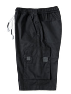 Pantalón corto Aspen negro con bolsillo cargo trasero y pretina elástica