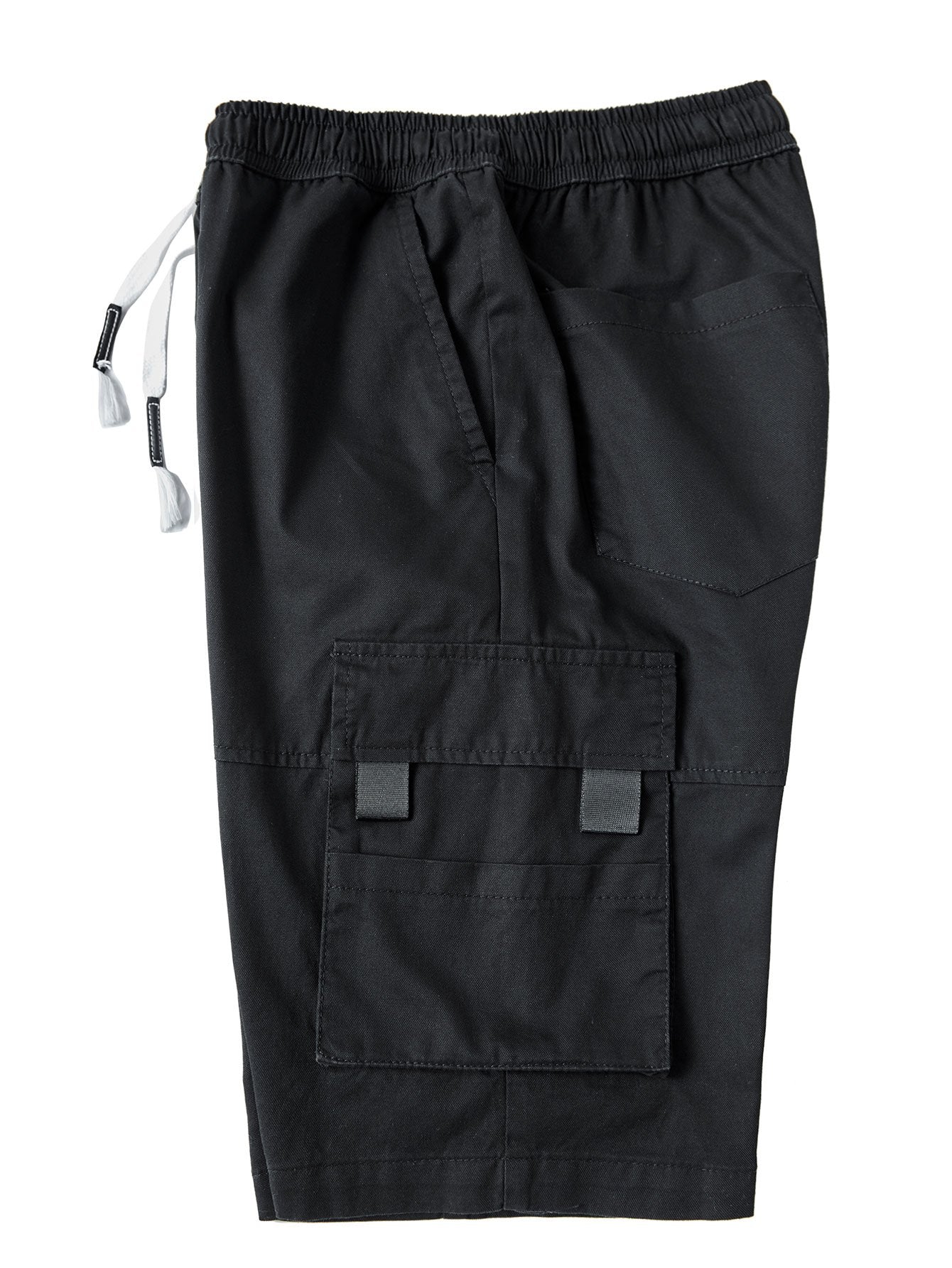 Pantalón corto Aspen negro con bolsillo cargo trasero y pretina elástica