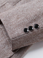 Blazer de cuadros príncipe con botones negros y solapa entallada