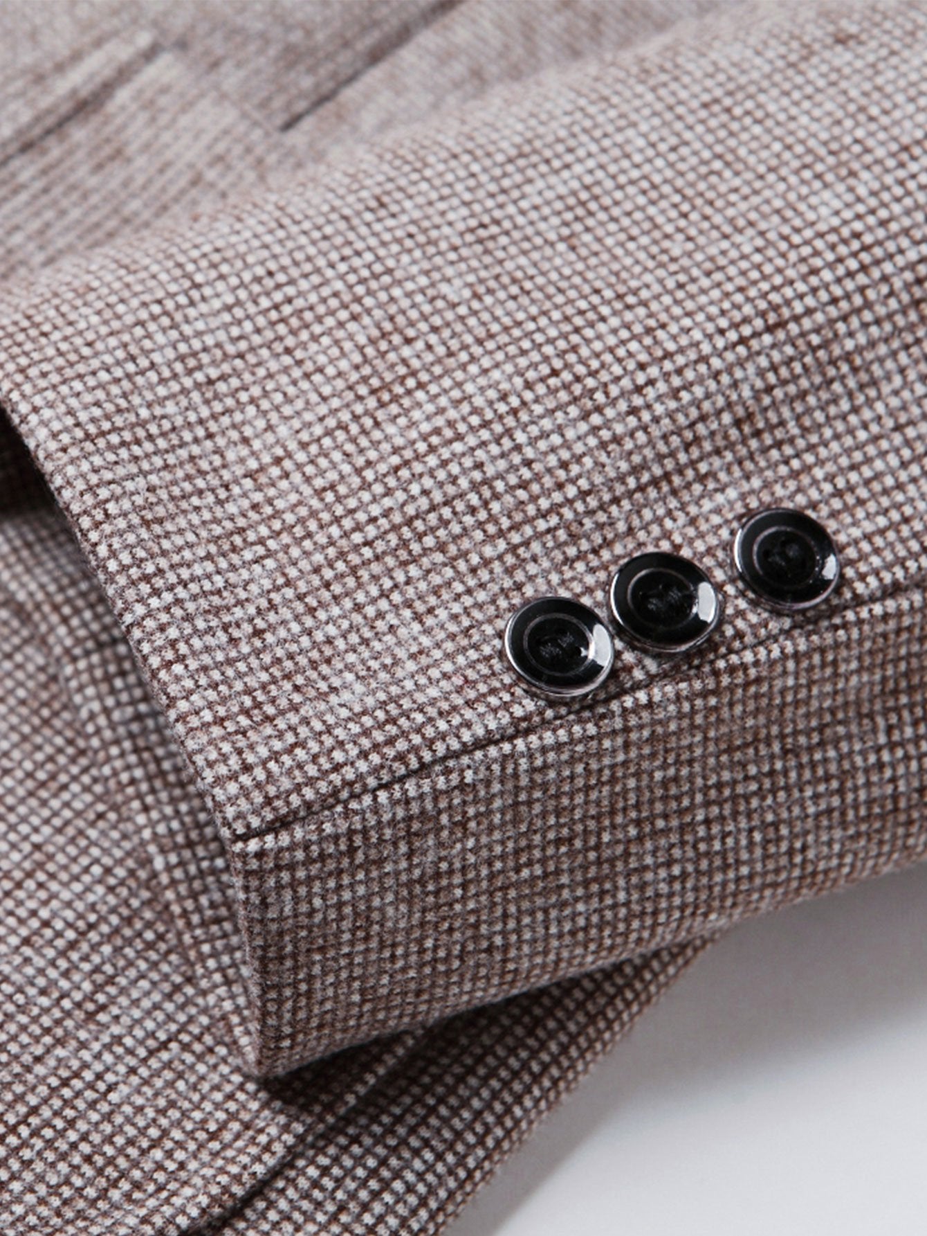 Blazer de cuadros príncipe con botones negros y solapa entallada