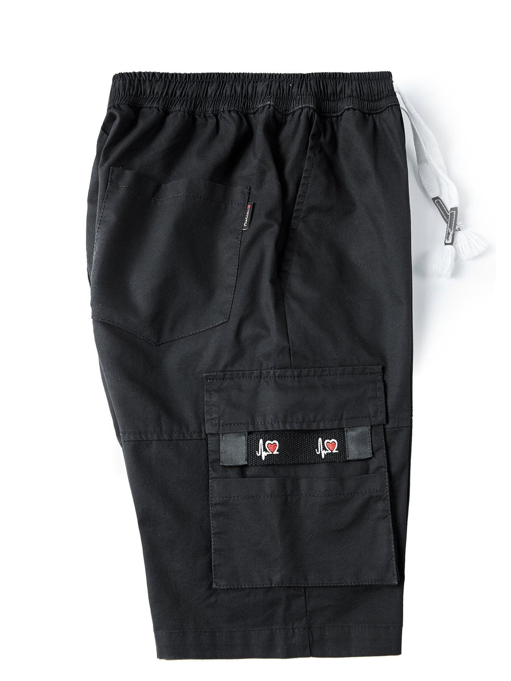 Pantalón corto Aspen negro con bolsillo lateral y cierre de cordón