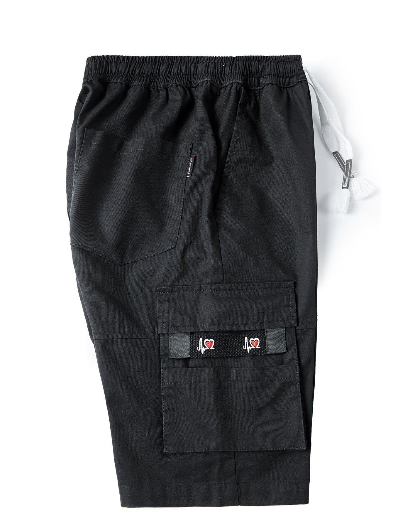 Pantalón corto Aspen negro con bolsillo lateral y cierre de cordón