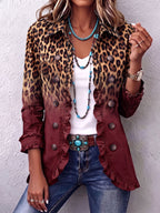 Beatrice | Blazer Leopardo Degradado con Volantes