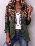 Ludovica | Blazer Leopardo Degradado con Volantes