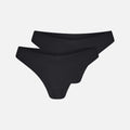 Pack de 2 tangas invisibles sin costuras, color negro